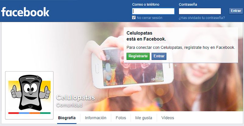 Celulopatas.com está en Facebook
