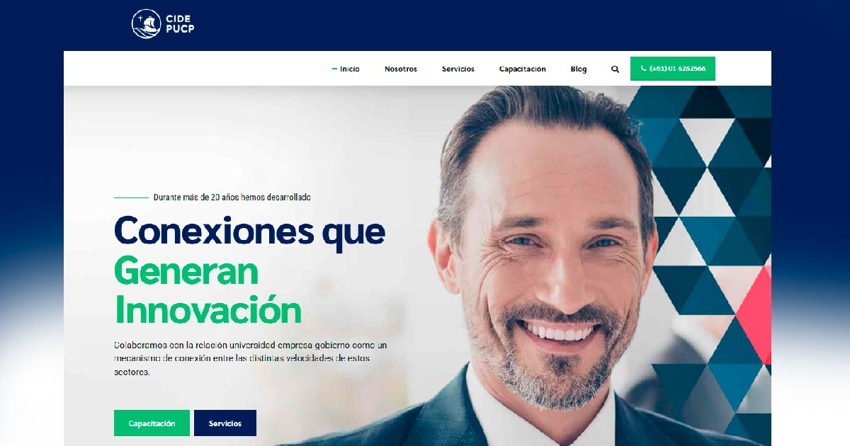 Portal Web del CIDE PUCP en Internet