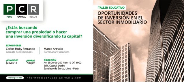Oportunidades de Inversión en el Sector Inmobiliario 1 Taller Oportunidades Inversion Sector Inmobiliario