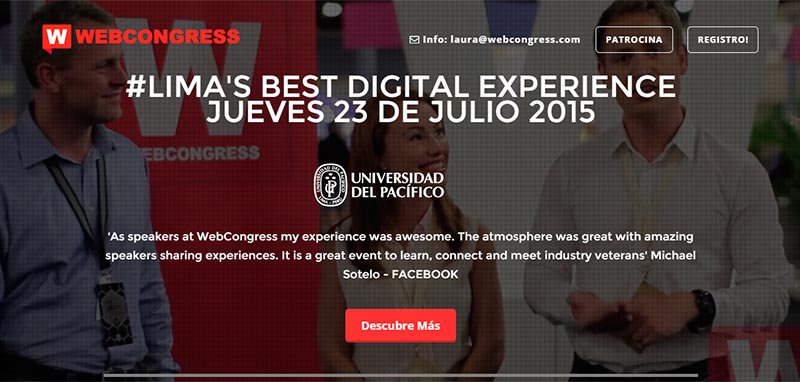 Web Congress 2015 en la Universidad Pacífico