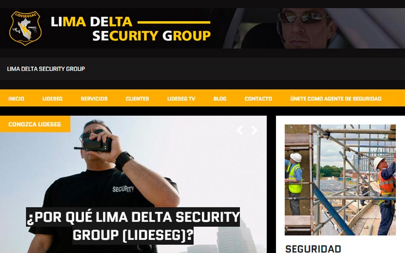 Sitio Web LIMA DELTA SECURITY GROUP