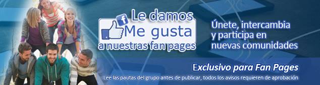 Grupo Facebook Le damos me gusta a nuestras fan pages