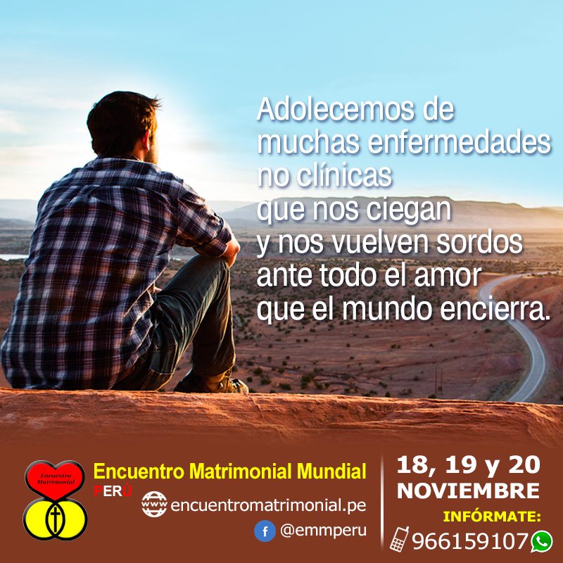 Flyer Encuentro Matrimonial Mundial en el Perú