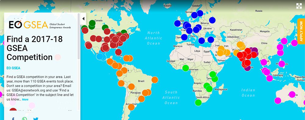 Lista de concursos EO GSEA a nivel mundial