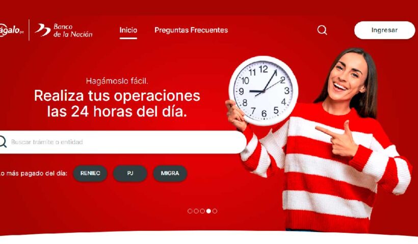 Págalo el servicio del Banco de la Nación de Perú se ha renovado en Pagalo.pe