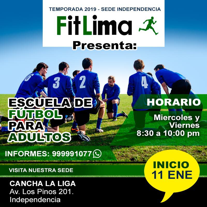 FIT LIMA - Escuela de Fútbol para Adultos - Diseño Flyer - Overflow.pe