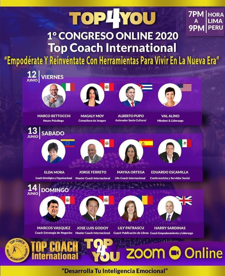 Expositores Primer Congreso Top4you 2020 