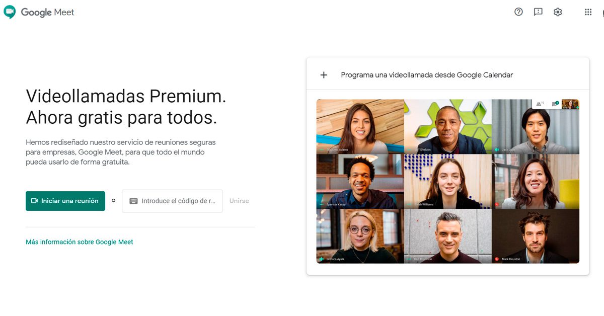 Google Meet Videollamadas Premium para todos