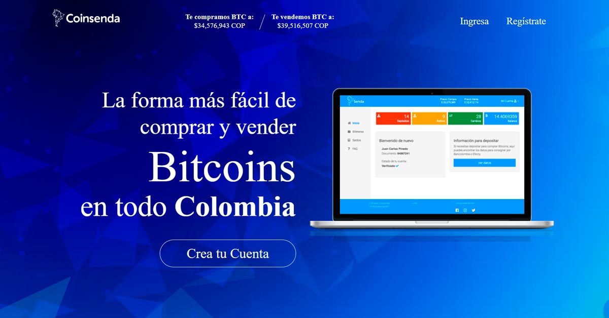 Coinsenda para cambiar bitcoins y pesos en Colombia - Aplicaciones para emprendedores - Overflow.pe
