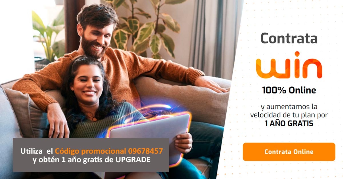 Contrata Internet Win Ilimitado con beneficios (Código Promocional: 09678457) Contrata Internet Win Ilimitado con beneficios
