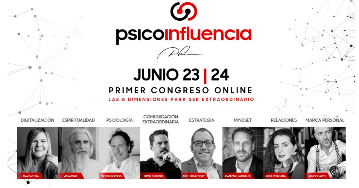 Psicoinfluencia Congreso online Madrid 23 y 24 de junio 2021
