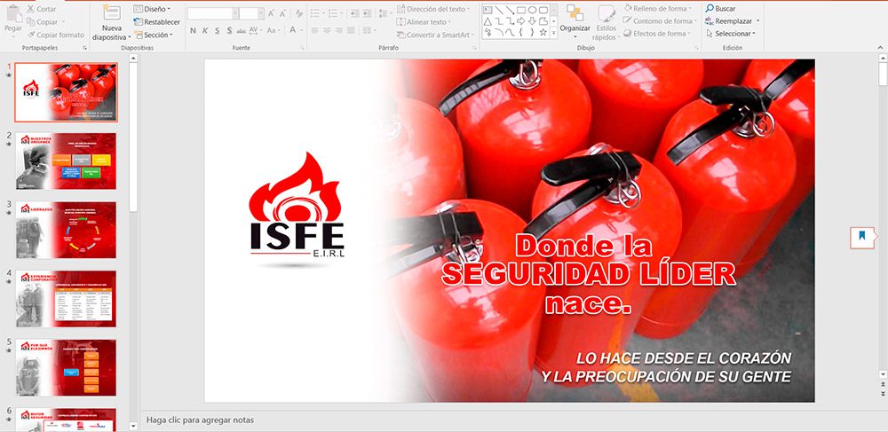 Desarrollo de presentación ISFE