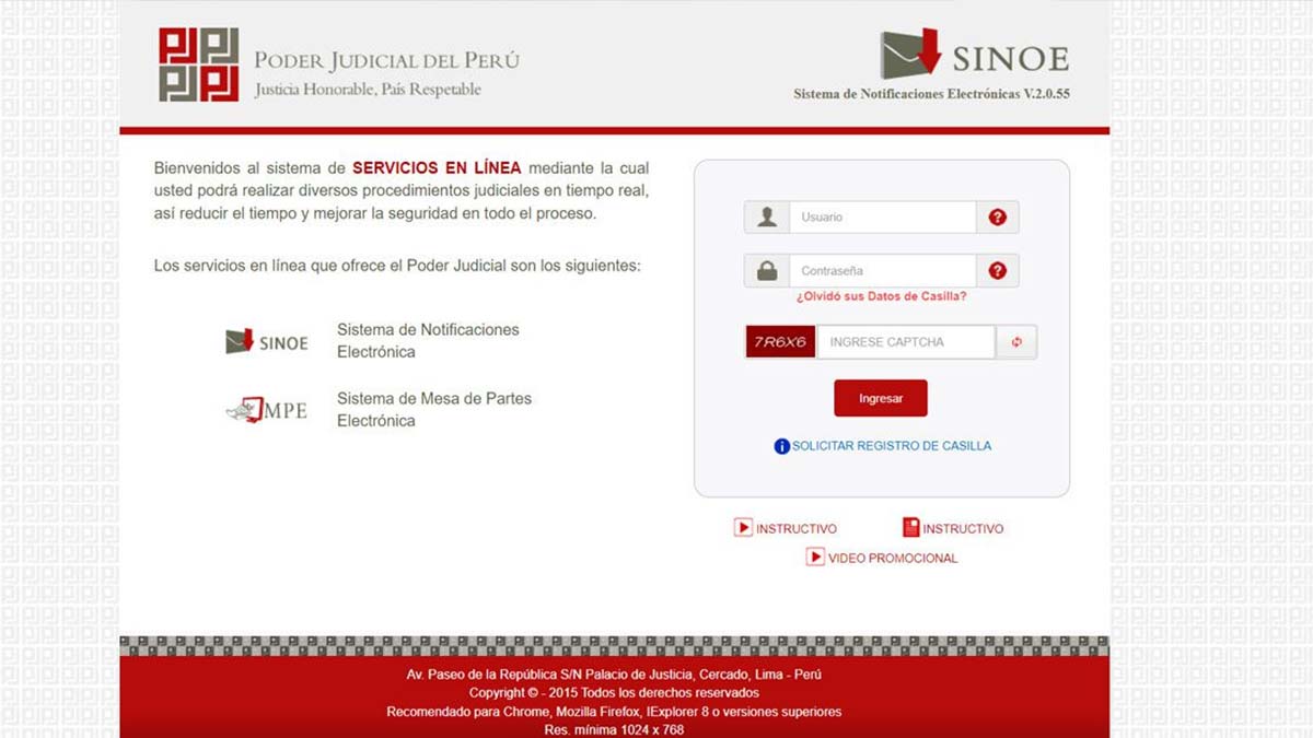 Gestión técnica de SINOE y transformación digital para abogados en Perú