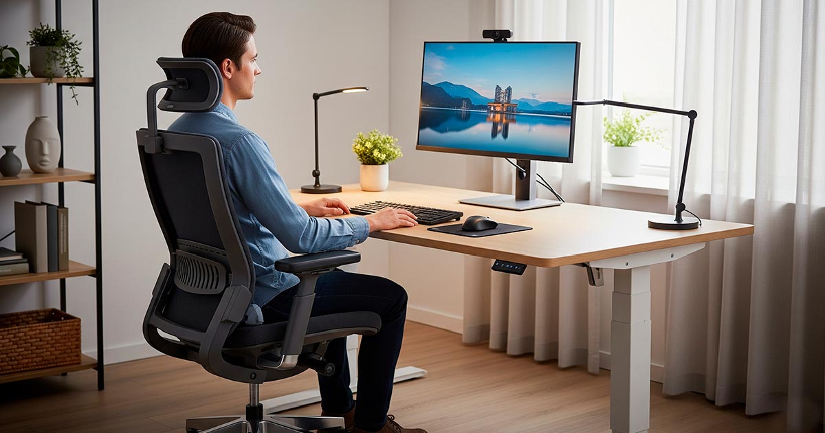 Espacio de trabajo ergonómico: 6 elementos vitales.