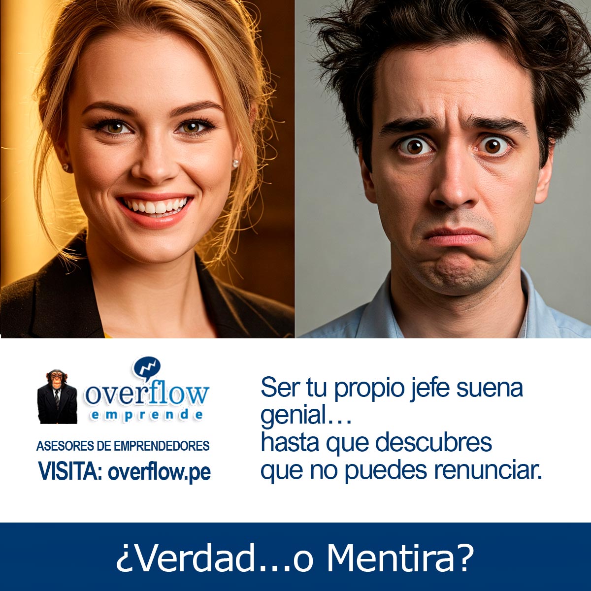 ¿Verdad o Mentira? ¡Ser tu propio jefe suena genial hasta que descubres que no puedes renunciar! ¿Verdad o Mentira? ¡Ser tu propio jefe suena genial hasta que descubres que no puedes renunciar!