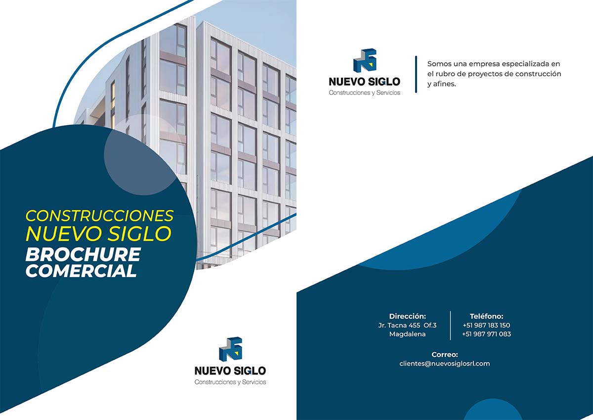 Brochure comercial Nuevo Siglo corregido y ampliado - carátula y contra carátula Brochure comercial Nuevo Siglo corregido y ampliado - carátula y contra carátula
