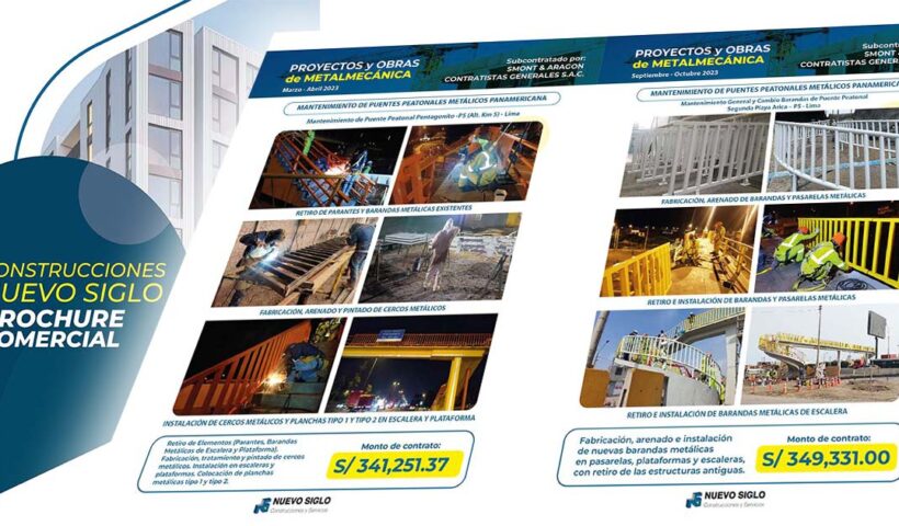 Diseño de Brochure Comercial Nuevo Siglo (constructora)