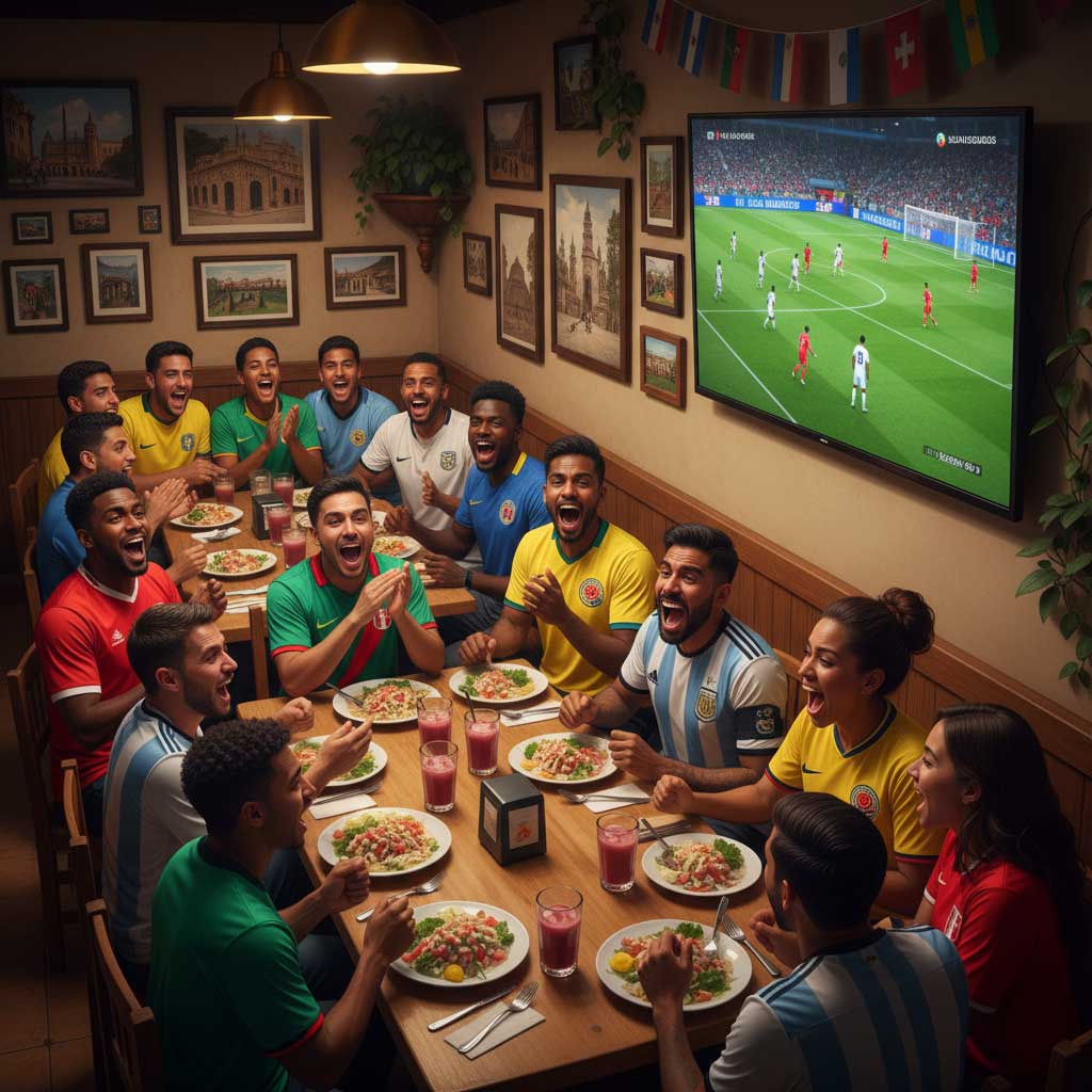 La Copa Libertadores reúne amigos familias y visitantes de todo el continente.