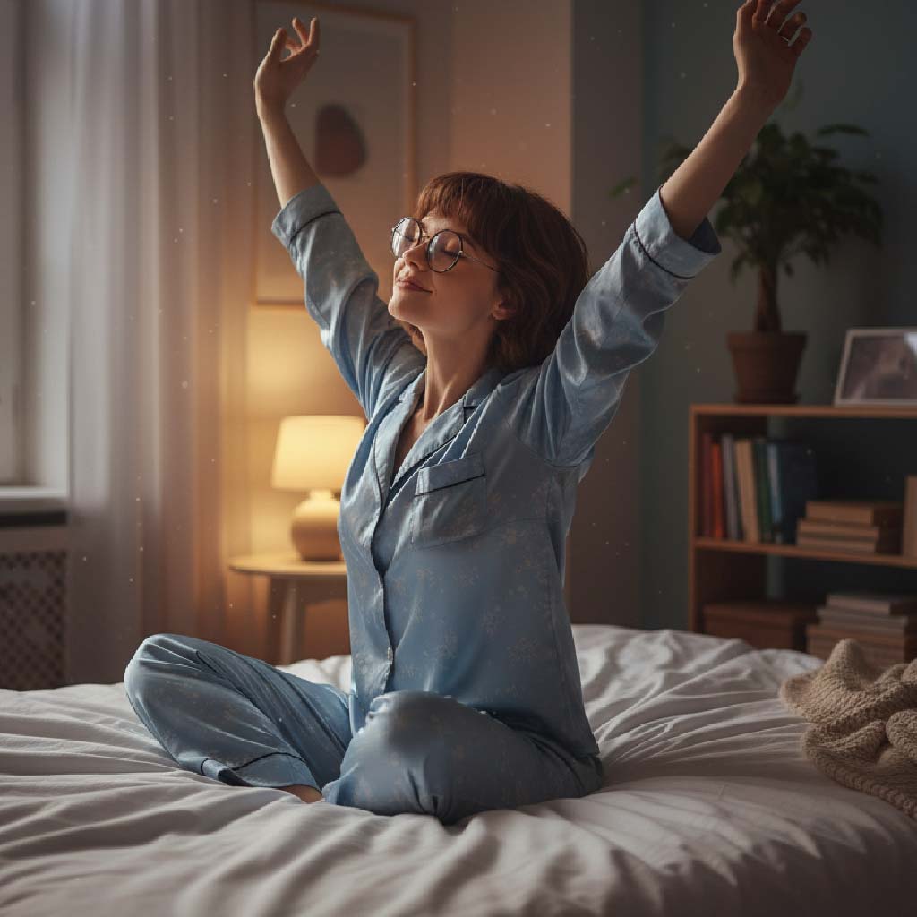 Mover ligeramente el cuerpo y conectar con emociones positivas una rutina nocturna anti-estrés importante Mover ligeramente el cuerpo y conectar con emociones positivas una rutina nocturna anti-estrés importante