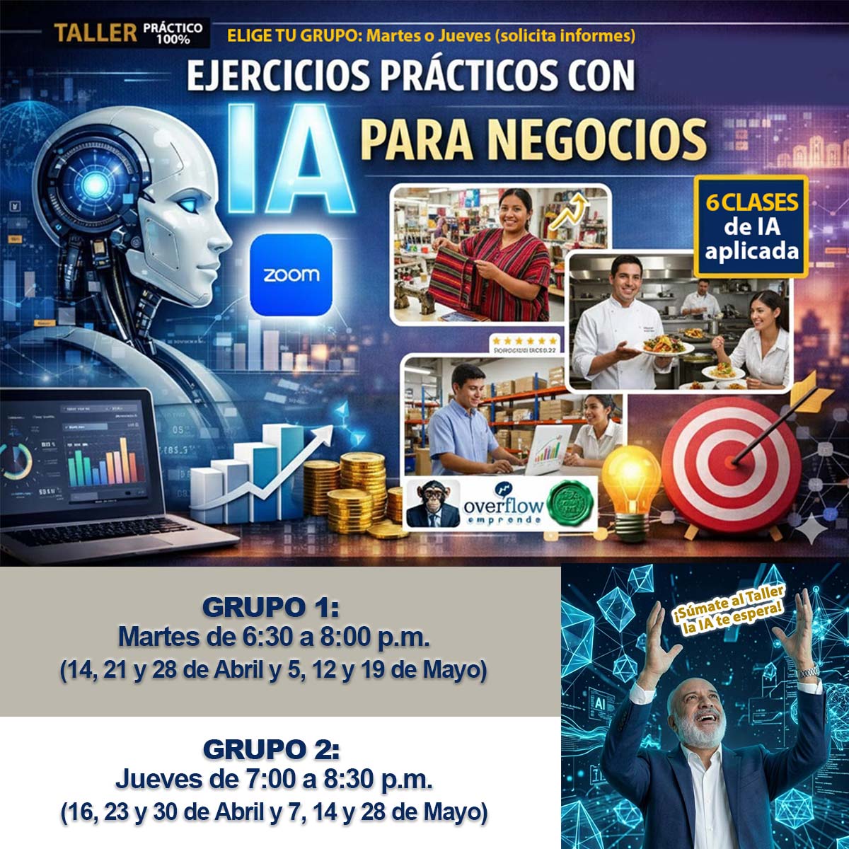 Ejercicios Prácticos con IA para Negocios en Overflow.pe